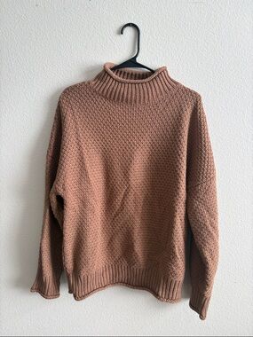 Amazon Women's Mauve/Terracotta Turtleneck Sweater